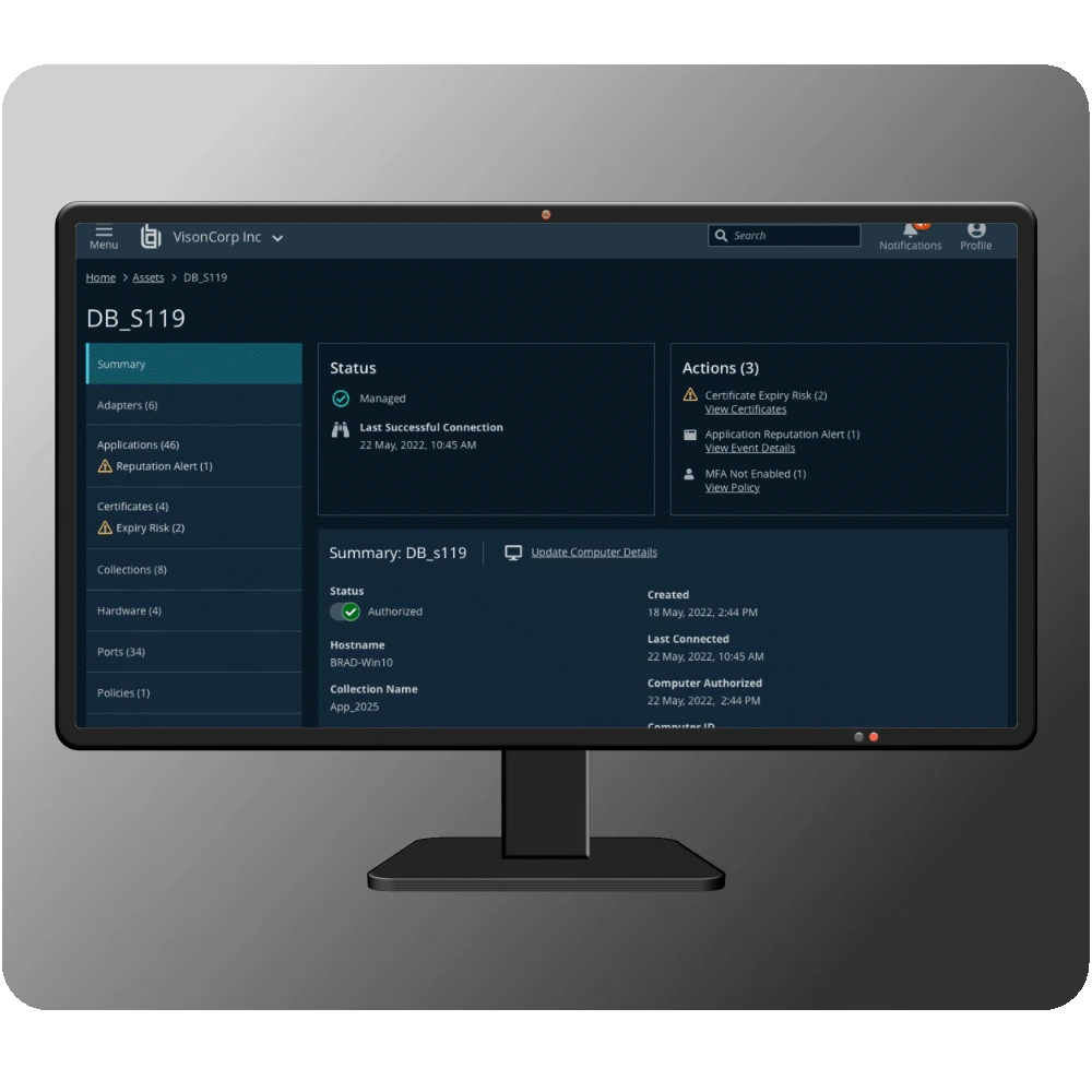 a preview image of the BTP application. It shows the browser application on a monitor