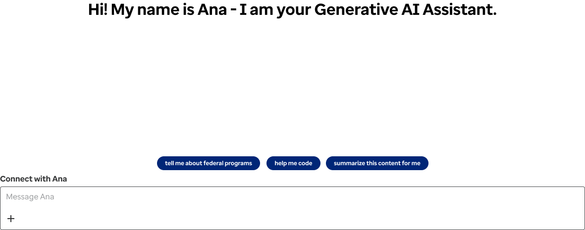 basic chatbot component with no interaction